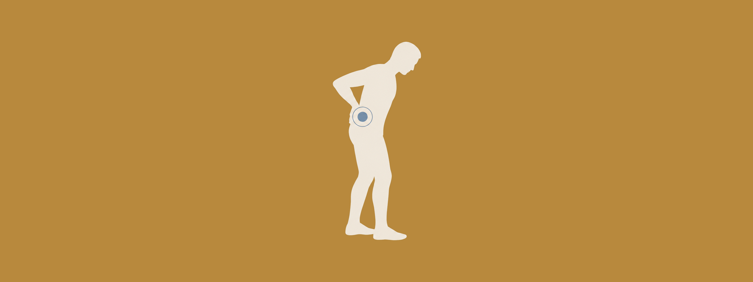 Illustration of a person holding their lower back